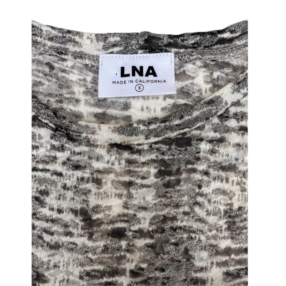 Lna Python Print Burnout Semi Sheer Boxy Crew Nec… - image 5